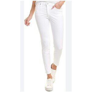 J.Crew High-Rise Skinny White Denium Jeans Womens Size 29 Cotton Blend Stretch